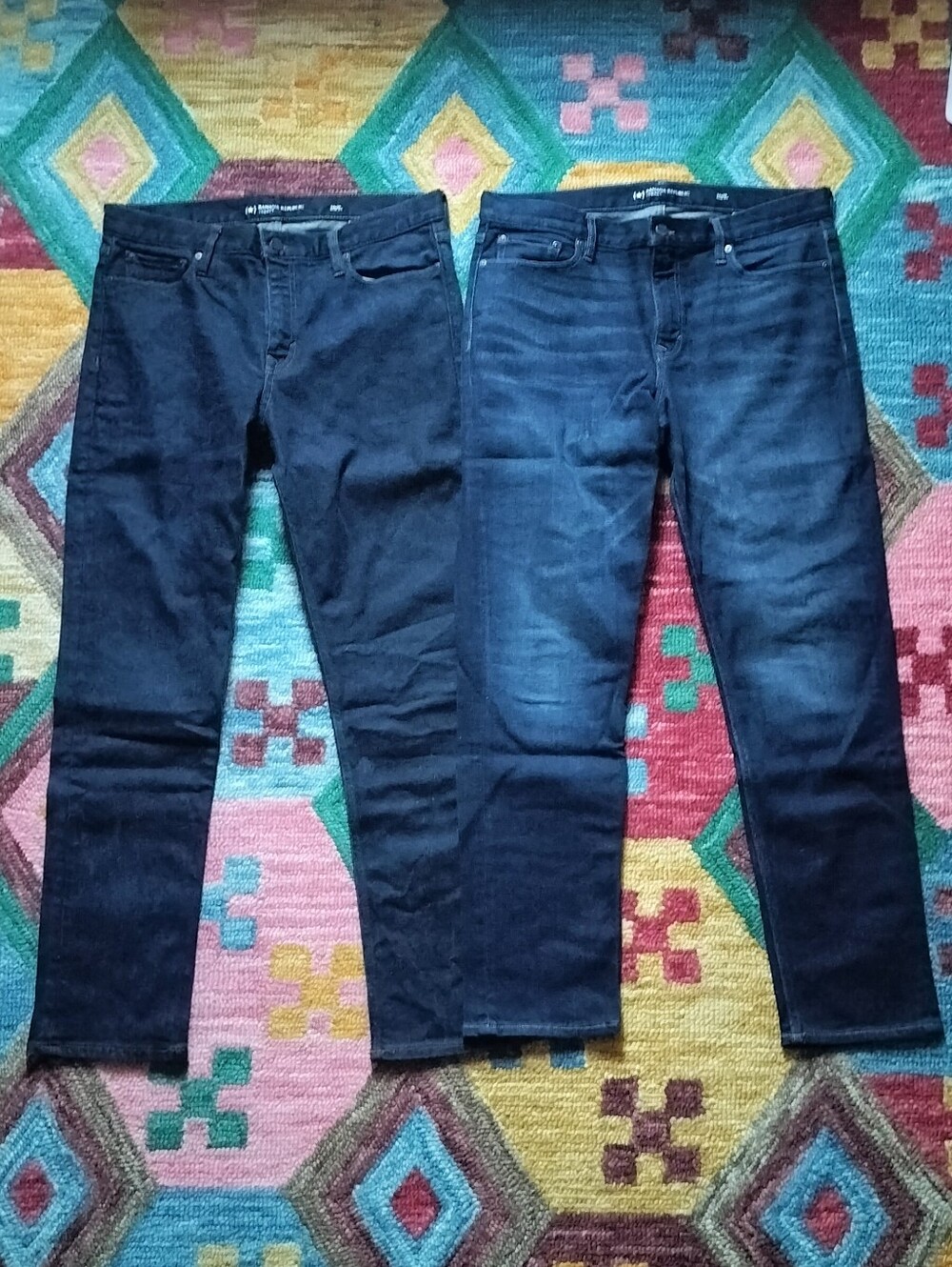 Lot of 2 Banana Republic Legacy Slim Fit Dark Wash Men's Jeans 34 32 - Picture 2 of 9